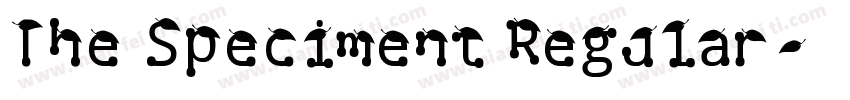 The Speciment Regular字体转换